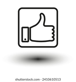 Icono de miniaturas hacia arriba. Ilustración vectorial. EPS 10.