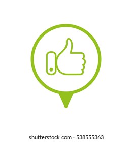 thumbs up icon, vector illustration EPS 10