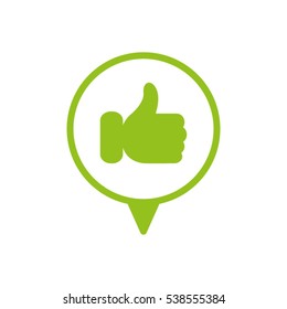 thumbs up icon, vector illustration EPS 10