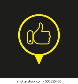 thumbs up icon, vector illustration EPS 10