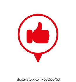 thumbs up icon, vector illustration EPS 10
