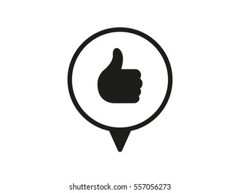 thumbs up icon, vector illustration eps10