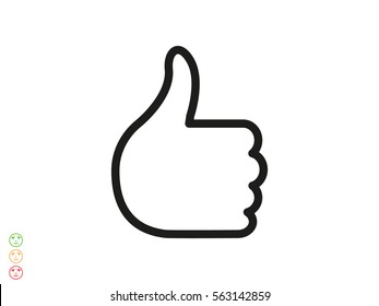 thumbs up icon, vector illustration eps10
