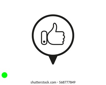 thumbs up icon, vector illustration eps10