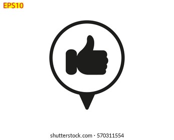 thumbs up icon, vector illustration eps10