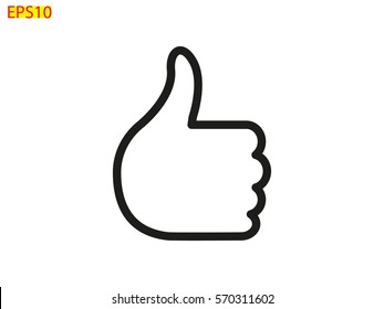 thumbs up icon, vector illustration eps10