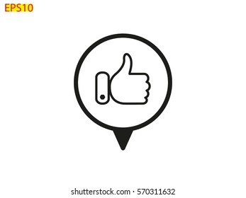thumbs up icon, vector illustration eps10