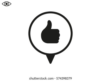 thumbs up icon, vector illustration eps10