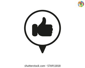 thumbs up icon, vector illustration eps10