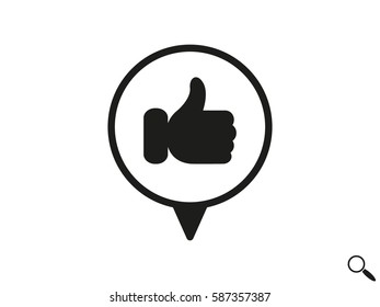 thumbs up icon, vector illustration eps10