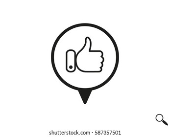 thumbs up icon, vector illustration eps10