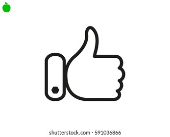 thumbs up icon, vector illustration eps10