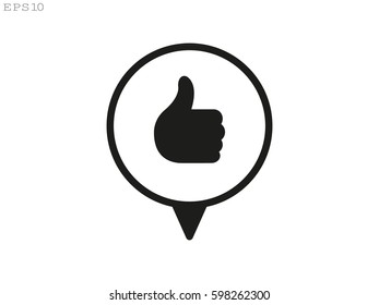 thumbs up icon, vector illustration eps10