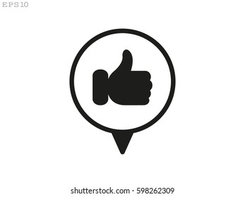 thumbs up icon, vector illustration eps10