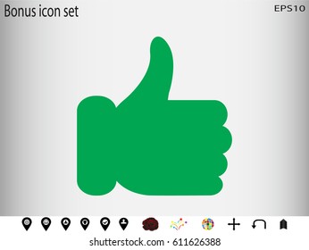 thumbs up icon, vector illustration eps10
