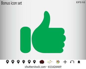 thumbs up icon, vector illustration eps10