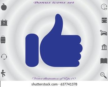 thumbs up icon, vector illustration eps10