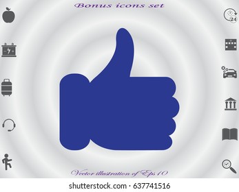 thumbs up icon, vector illustration eps10