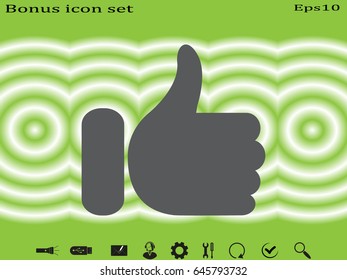 thumbs up icon, vector illustration eps10