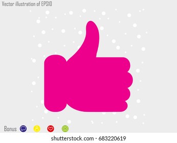 thumbs up icon, vector illustration eps10