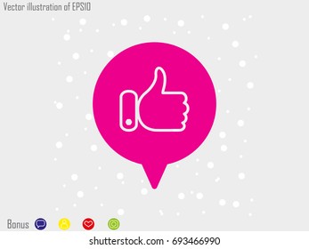 thumbs up icon, vector illustration eps10