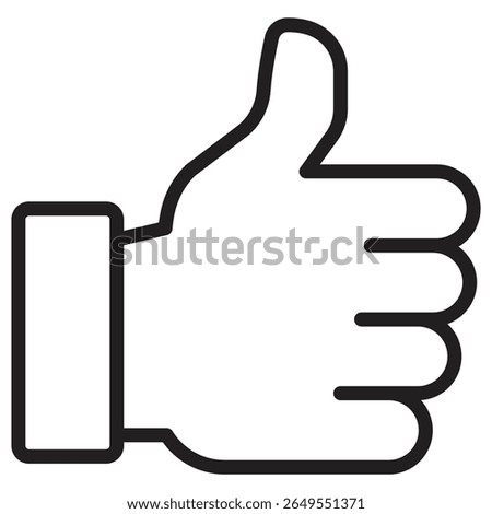 Thumbs Up icon vector illustration isolated sign