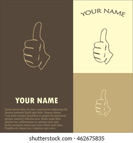 thumbs up icon , vector illustration. Line icon