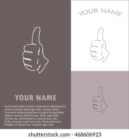 thumbs up icon , vector illustration. Line icon