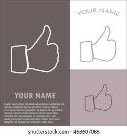 thumbs up icon , vector illustration. Line icon