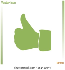 thumbs up icon , vector illustration. Line icon