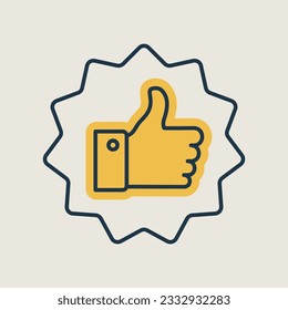 Thumbs up icon. Vector like. E-commerce sign. Graph symbol for your web site design, logo, app, UI. Vector illustration, EPS10.