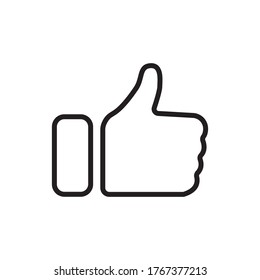 Thumbs up icon vector. Like sign