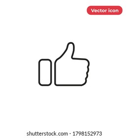 Thumbs up icon vector. Like sign