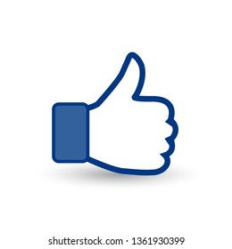 thumbs up icon. vector like icon. social network vector icon for app, web site