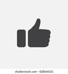 Thumbs Up Icon Vector, Like Solid Logo Illustration, Pictogram Isolated On White