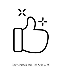 thumbs up icon Vector logo set flat