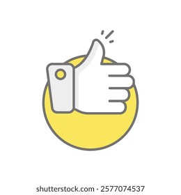 Thumbs Up icon vector stock illustration