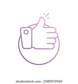 Thumbs Up icon vector stock illustration