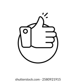 Thumbs Up icon vector stock illustration