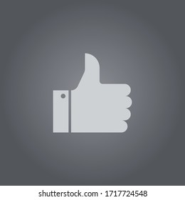 Thumbs up icon.Like sign.Social media symbol