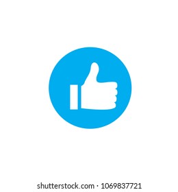 Thumbs up icons isolated on white background. Trendy thumbs up icons in flat style. Template for web site, app, ui and logo. Vector illustration, EPS 10