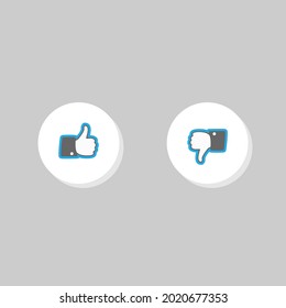 Thumbs up icons set in neomorphism (neumorphism) style. Designed for websites, mobile apps and other developers.
