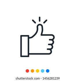Thumbs up icon,Vector and Illustration.