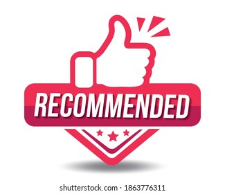 Thumbs up illustration banner recommended
