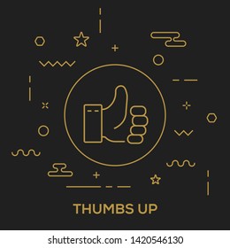 THUMBS UP AND ILLUSTRATION CONCEPT