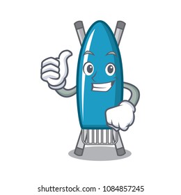 Thumbs up iron board character cartoon