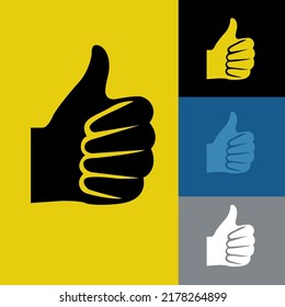 Thumbs up isolated icon logo illustration design. illustration for web, mobile apps, design vector symbol.