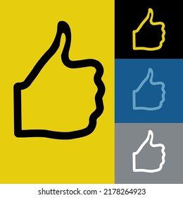 Thumbs up isolated icon logo illustration design. illustration for web, mobile apps, design vector symbol.