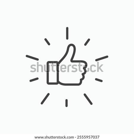 thumbs up isolated icon. vector illustration.