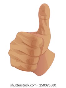 Thumbs up isolated image of success